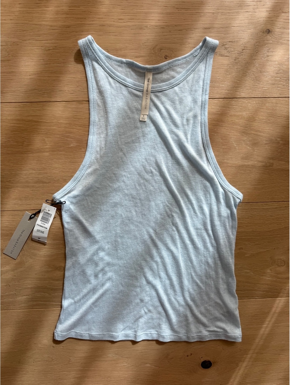Aritzia The Group by Babaton Foundation Tank Aura Blue Size S NWT